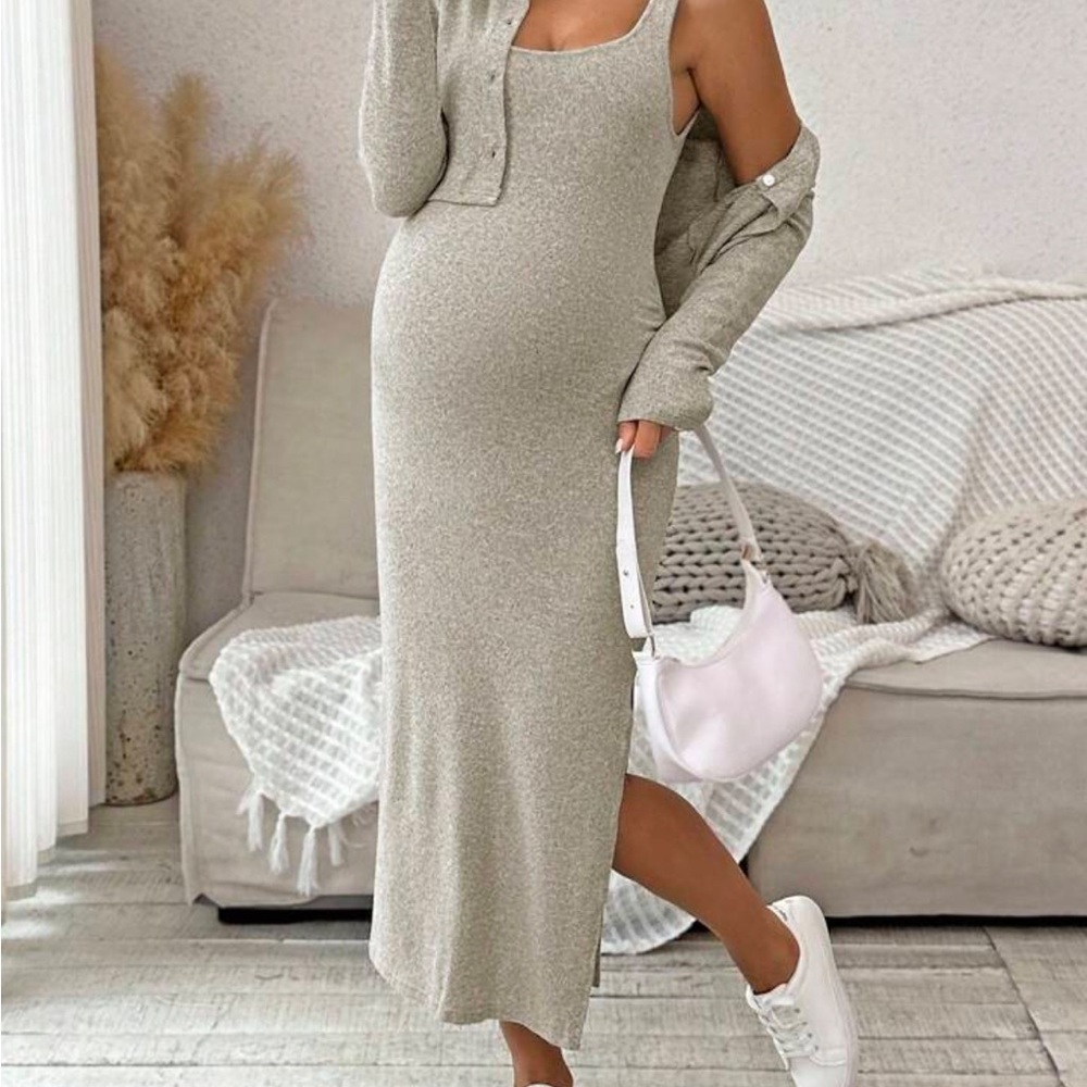 Maternity Dress w/matching cardigan